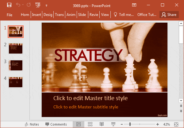 Free Strategy PowerPoint Template