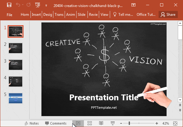 Free Creative Vision Chalk PowerPoint Template